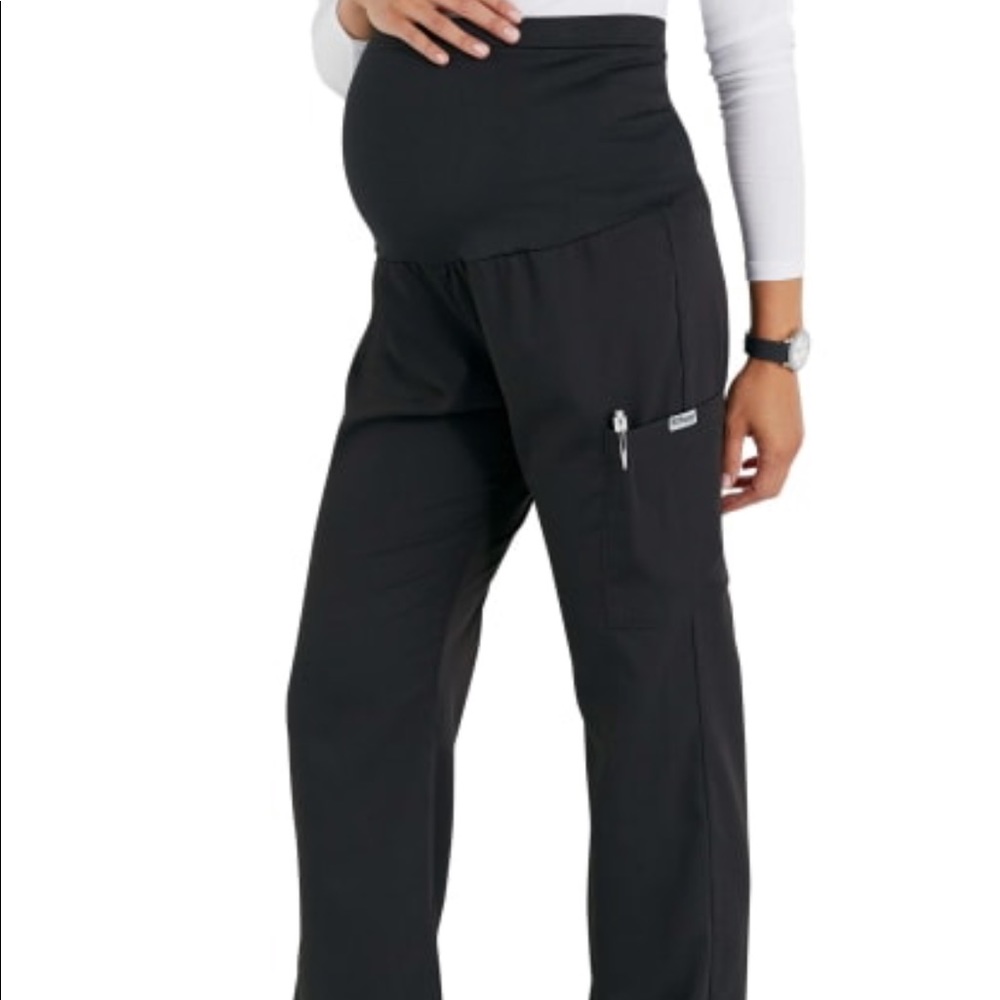 Greys anatomy black maternity scrub pants